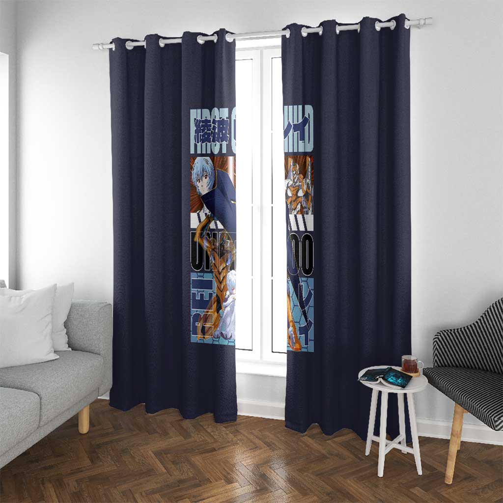 Rei Ayanami x Eva 00 Neon Genesis Evangelion Window Curtain Anime Style