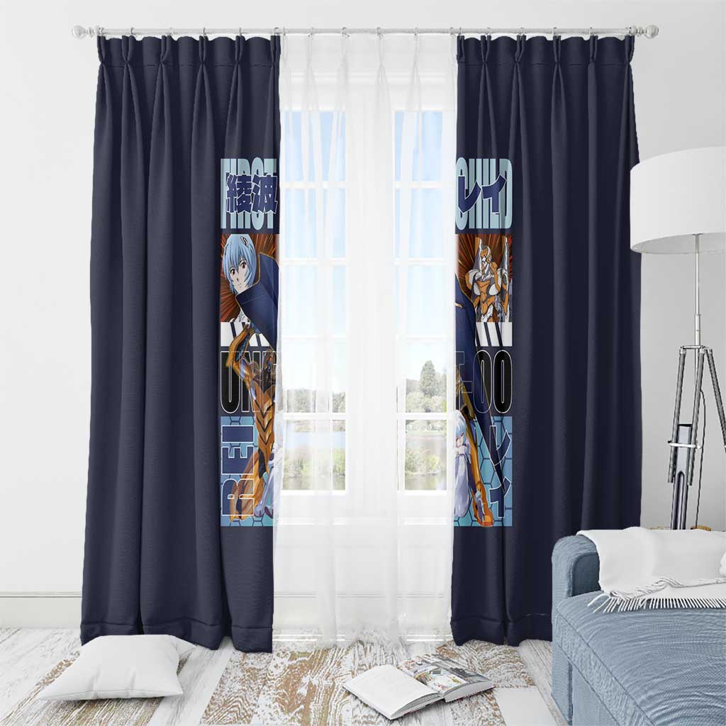 Rei Ayanami x Eva 00 Neon Genesis Evangelion Window Curtain Anime Style
