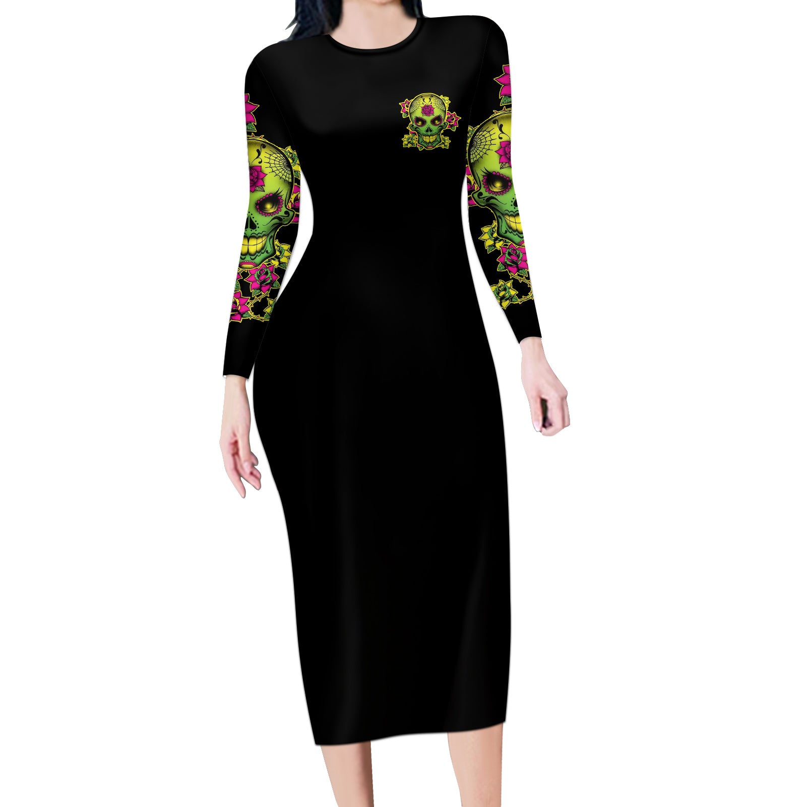 i-am-a-sweet-girl-but-if-you-p-me-o-sugar-skull-long-sleeve-bodycon-dress