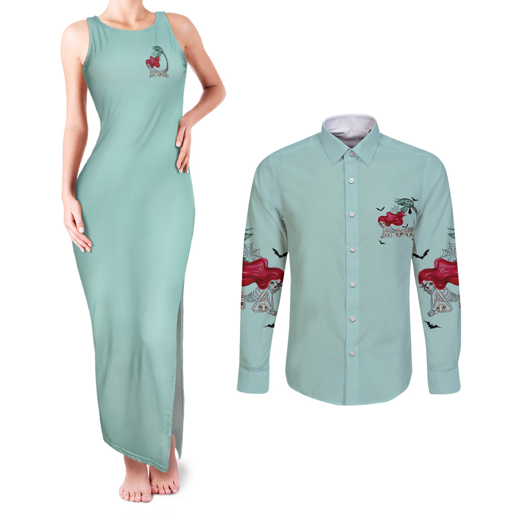 salty-witch-mermaid-halloween-couples-matching-tank-maxi-dress-and-long-sleeve-button-shirt