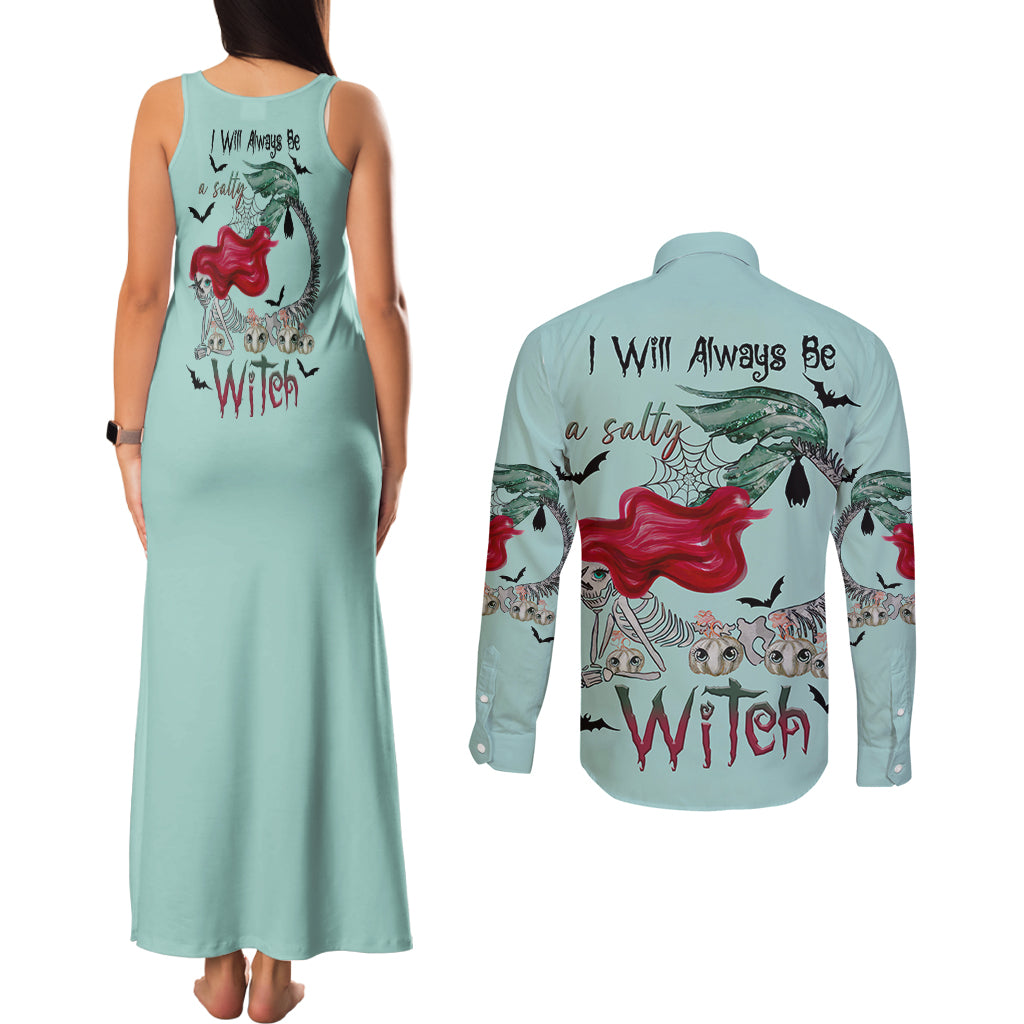 salty-witch-mermaid-halloween-couples-matching-tank-maxi-dress-and-long-sleeve-button-shirt