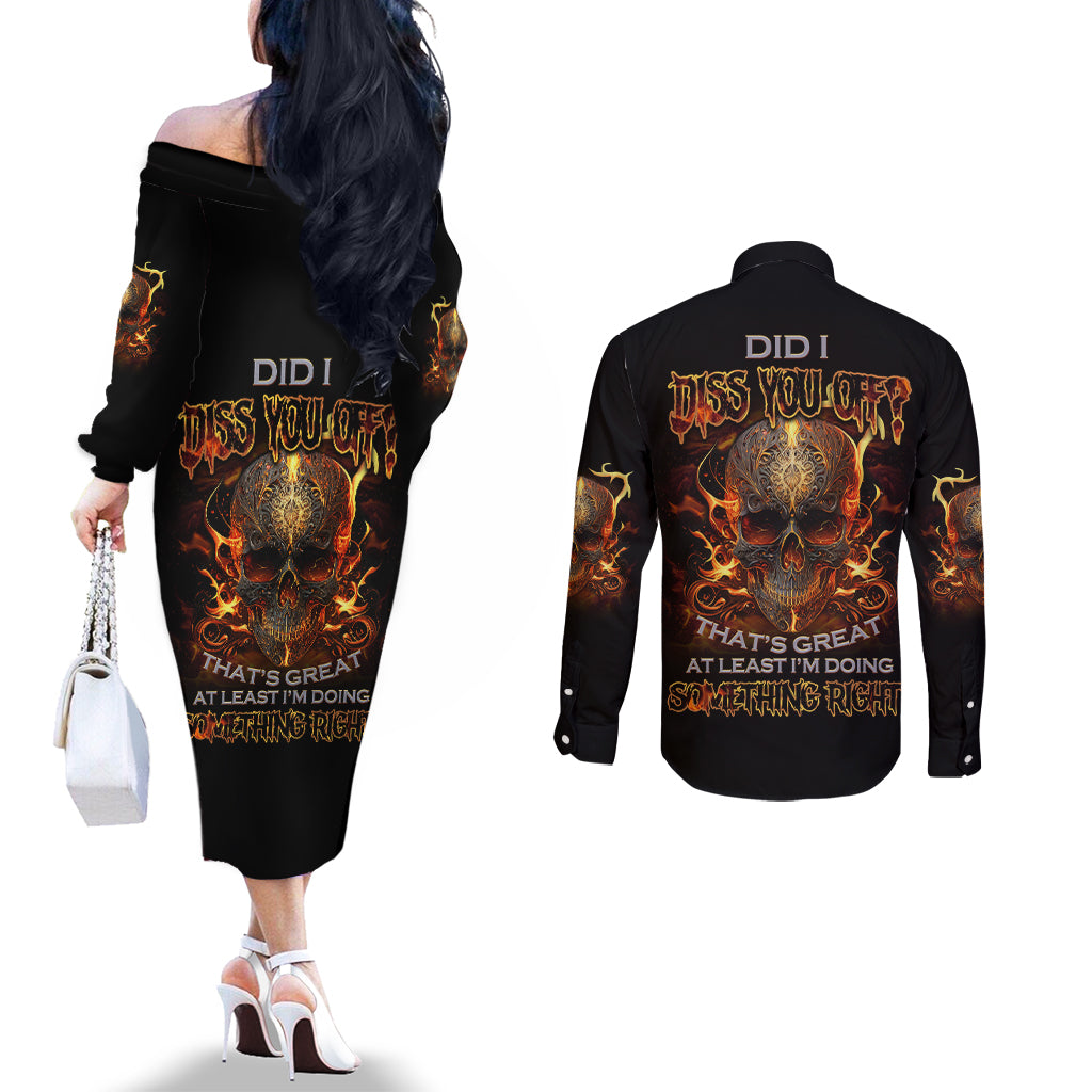 did-i-piss-you-off-skull-filagree-couples-matching-off-the-shoulder-long-sleeve-dress-and-long-sleeve-button-shirt