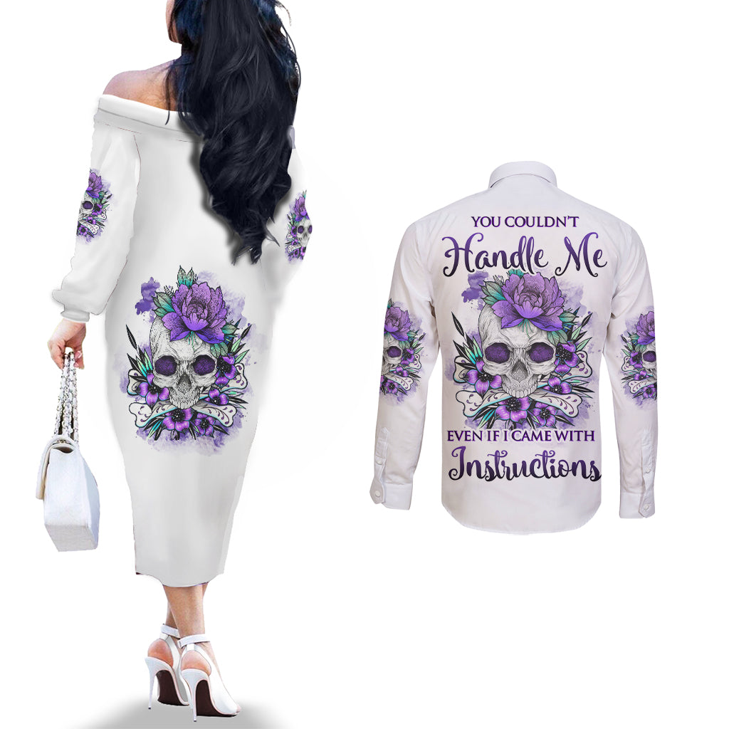 you-couldnt-handle-me-skul-couples-matching-off-the-shoulder-long-sleeve-dress-and-long-sleeve-button-shirt