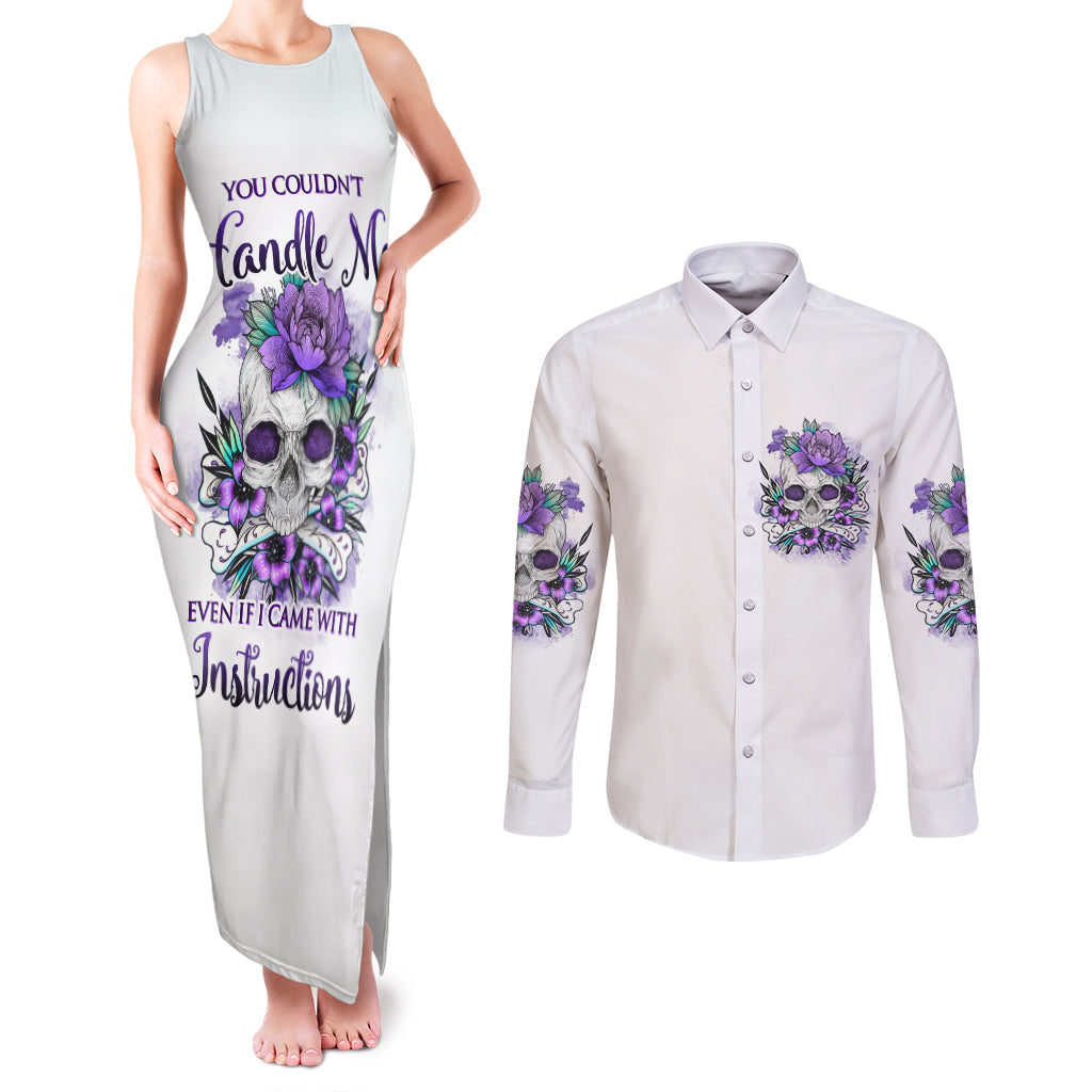 you-couldnt-handle-me-skul-couples-matching-tank-maxi-dress-and-long-sleeve-button-shirt