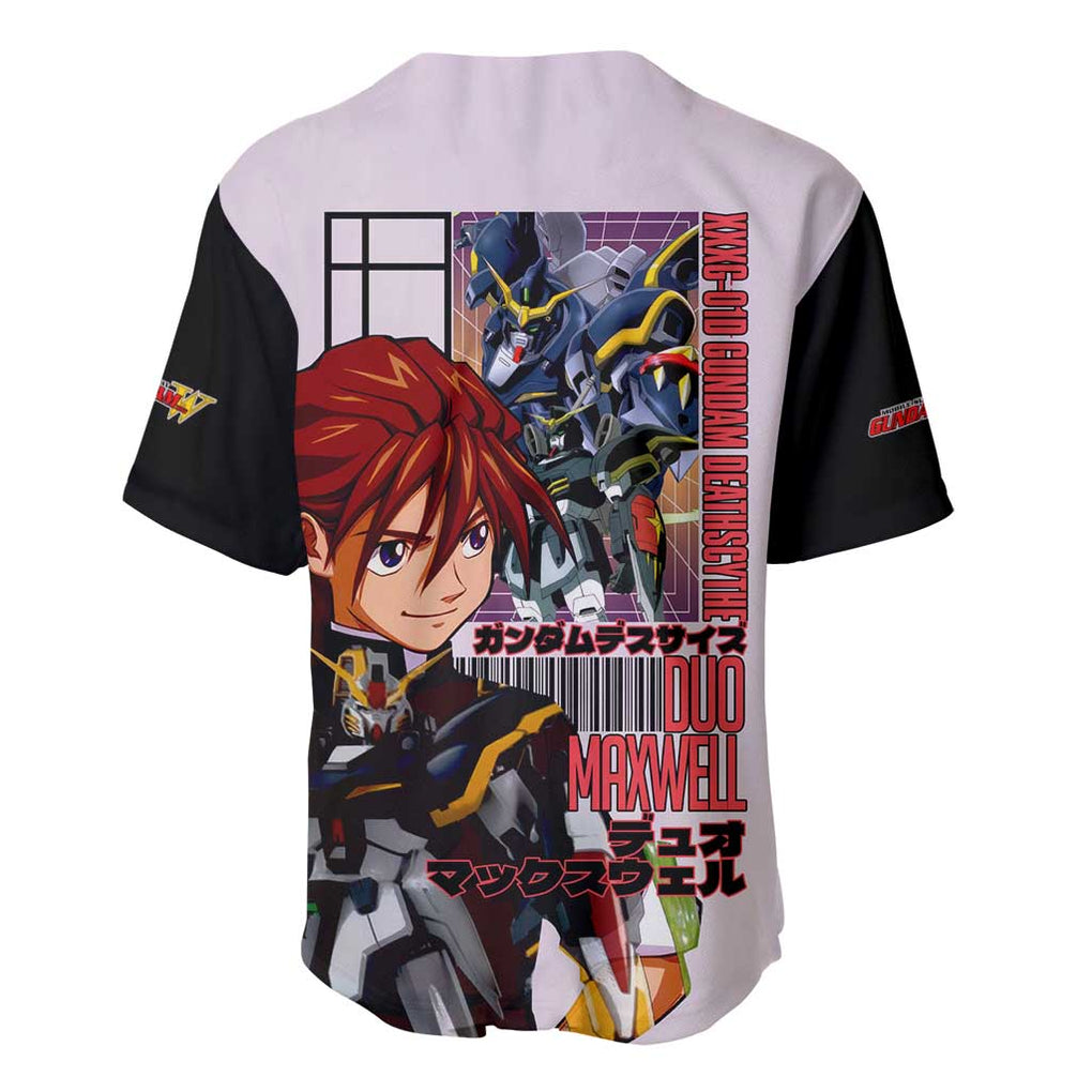 Deathscythe x Duo Maxwell Gundam Wing Endless Waltz Baseball Jersey Anime Style