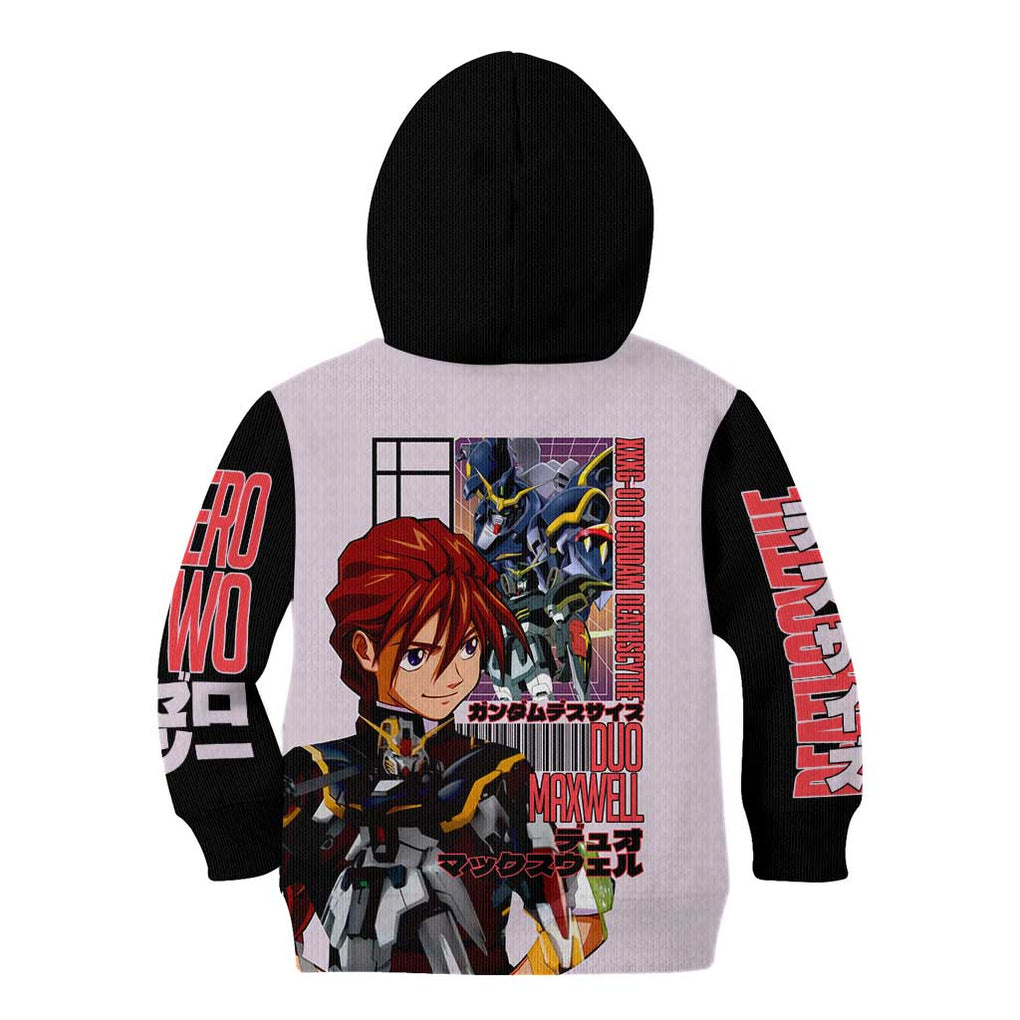 Deathscythe x Duo Maxwell Gundam Wing Endless Waltz Kid Hoodie Anime Style