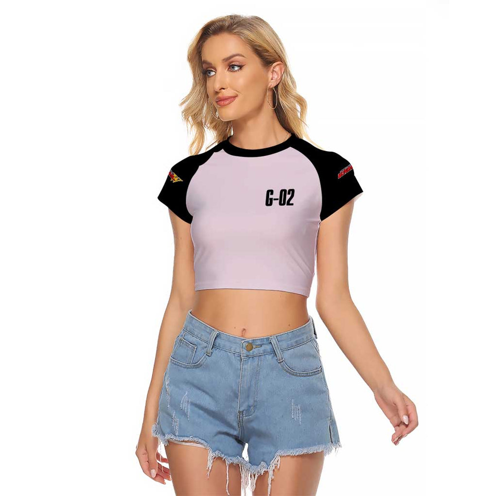 Deathscythe x Duo Maxwell Gundam Wing Endless Waltz Raglan Cropped T Shirt Anime Style