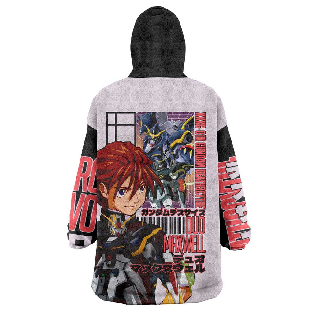 Deathscythe x Duo Maxwell Gundam Wing Endless Waltz Wearable Blanket Hoodie Anime Style