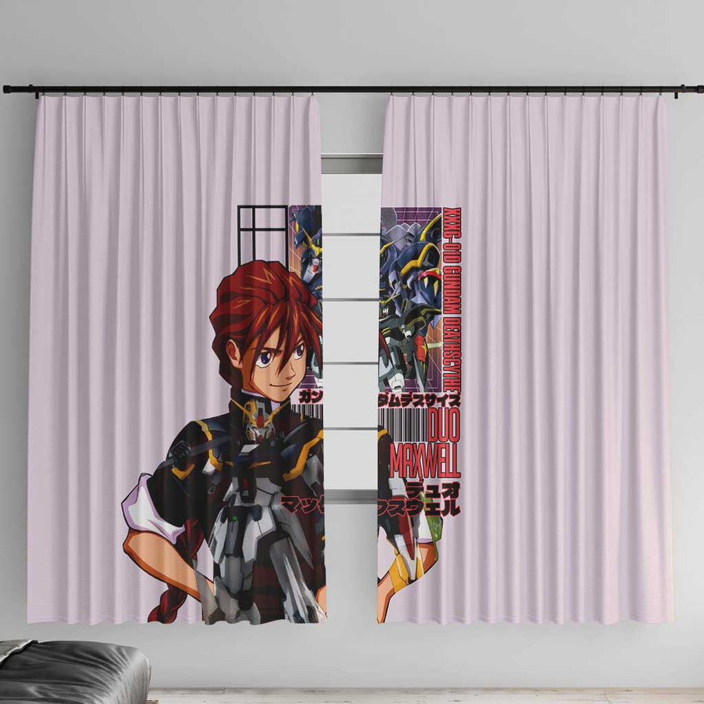 Deathscythe x Duo Maxwell Gundam Wing Endless Waltz Window Curtain Anime Style