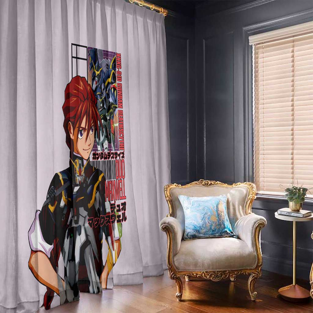 Deathscythe x Duo Maxwell Gundam Wing Endless Waltz Window Curtain Anime Style