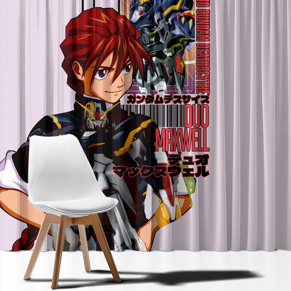 Deathscythe x Duo Maxwell Gundam Wing Endless Waltz Window Curtain Anime Style