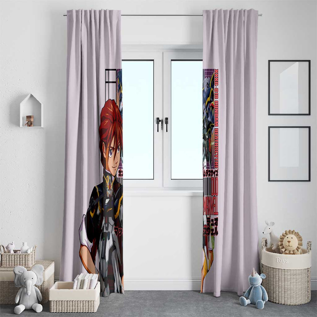 Deathscythe x Duo Maxwell Gundam Wing Endless Waltz Window Curtain Anime Style
