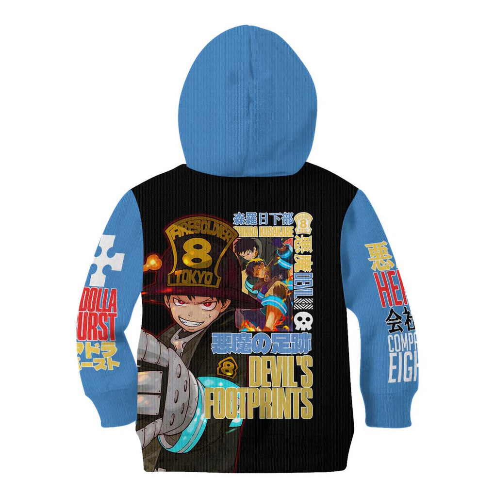 Shinra Kusakabe Fire Force Kid Hoodie Anime Style