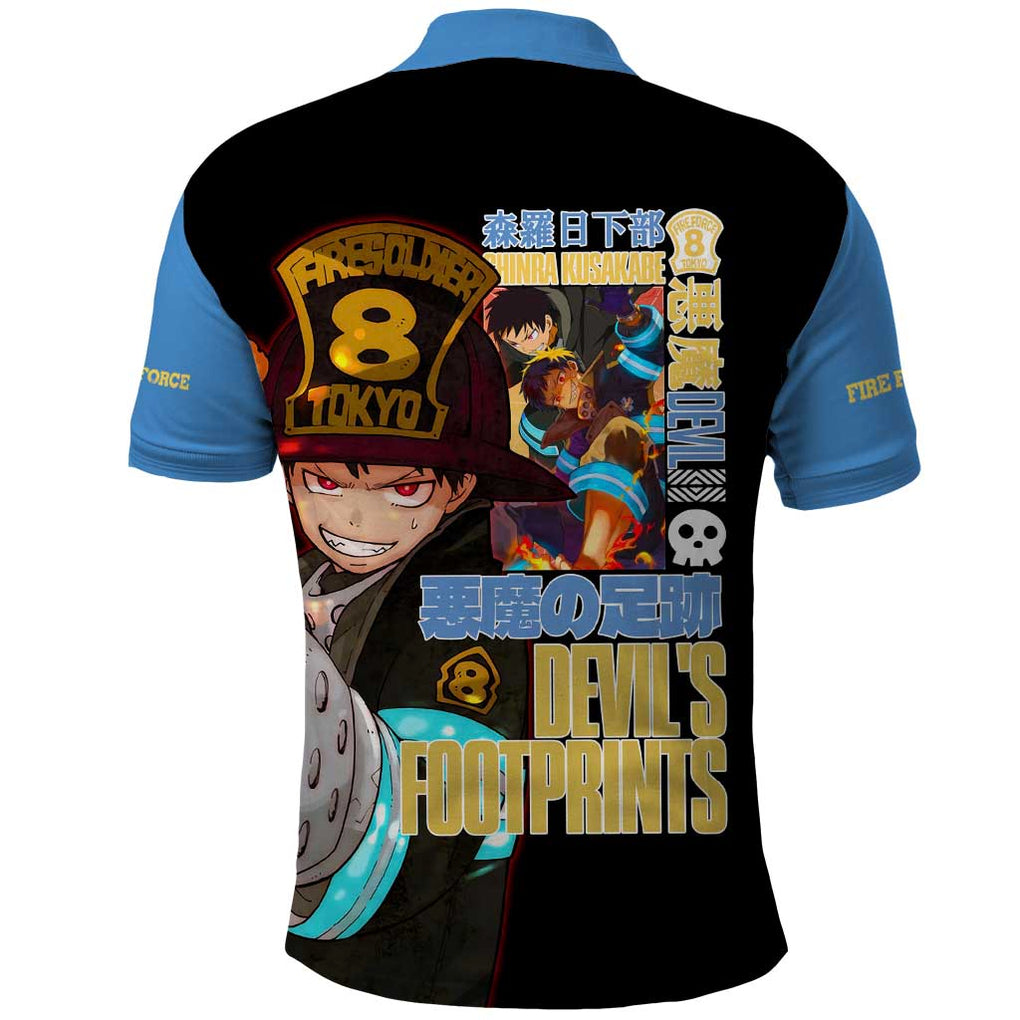 Shinra Kusakabe Fire Force Polo Shirt Anime Style