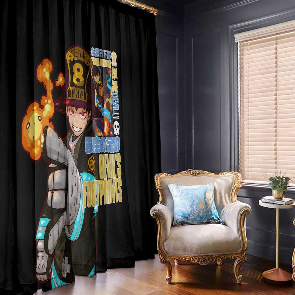 Shinra Kusakabe Fire Force Window Curtain Anime Style