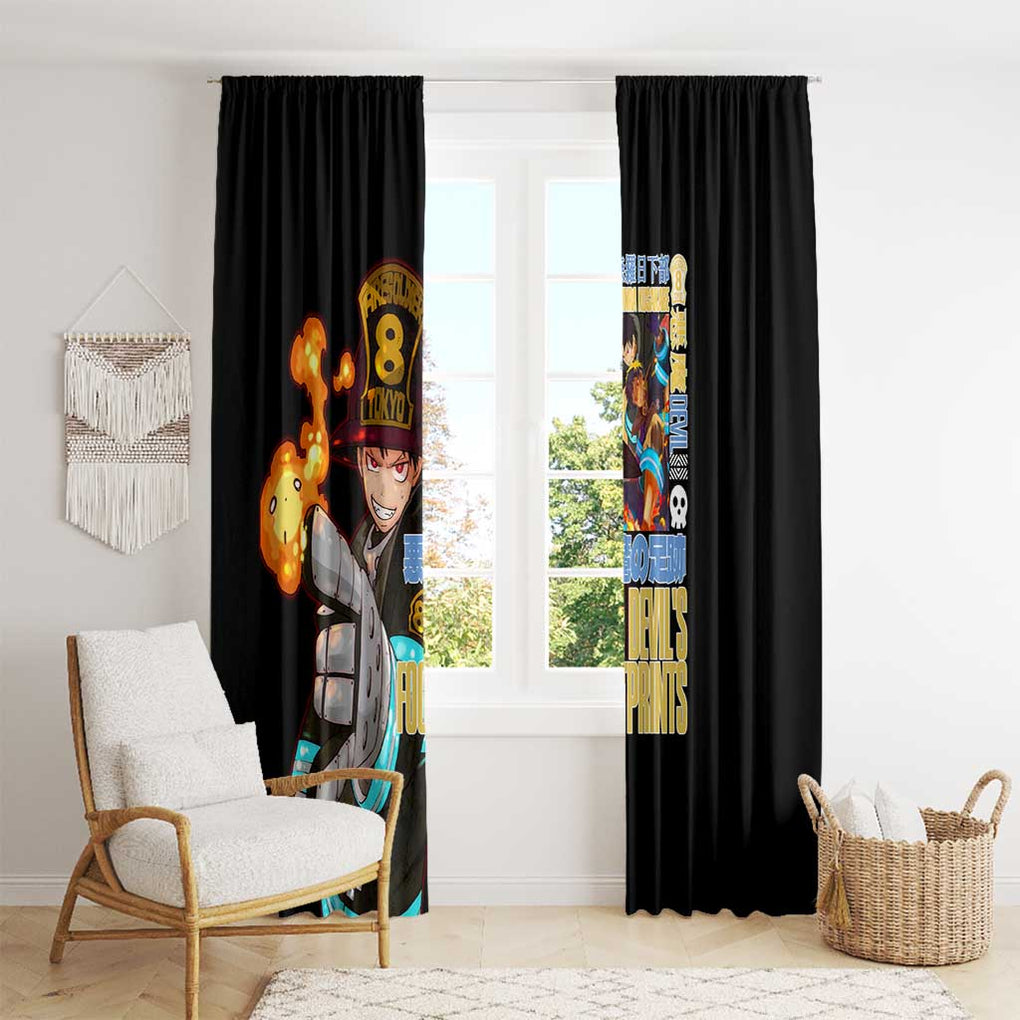 Shinra Kusakabe Fire Force Window Curtain Anime Style