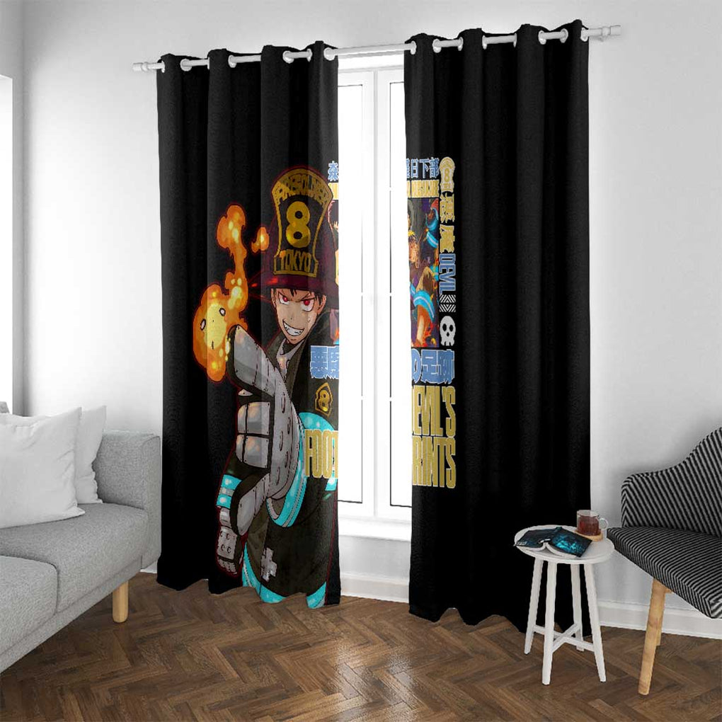Shinra Kusakabe Fire Force Window Curtain Anime Style