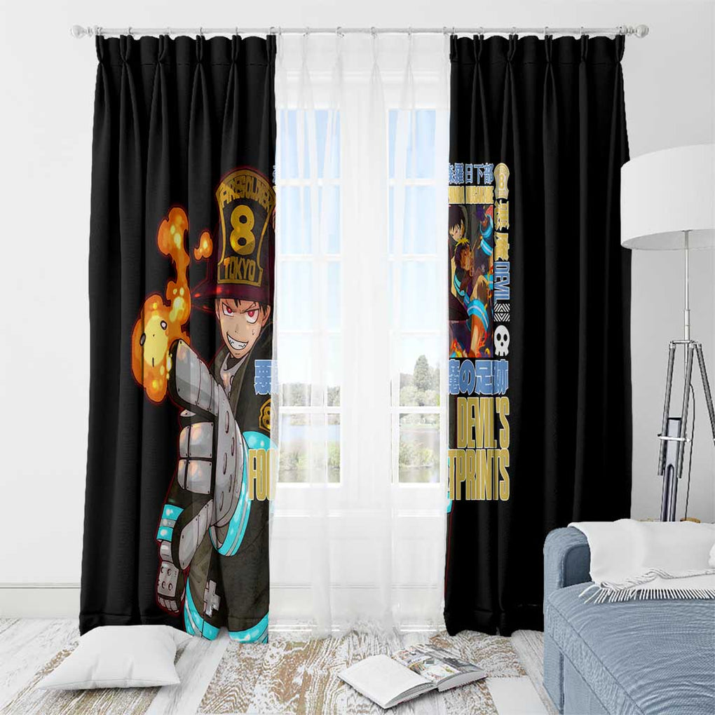 Shinra Kusakabe Fire Force Window Curtain Anime Style