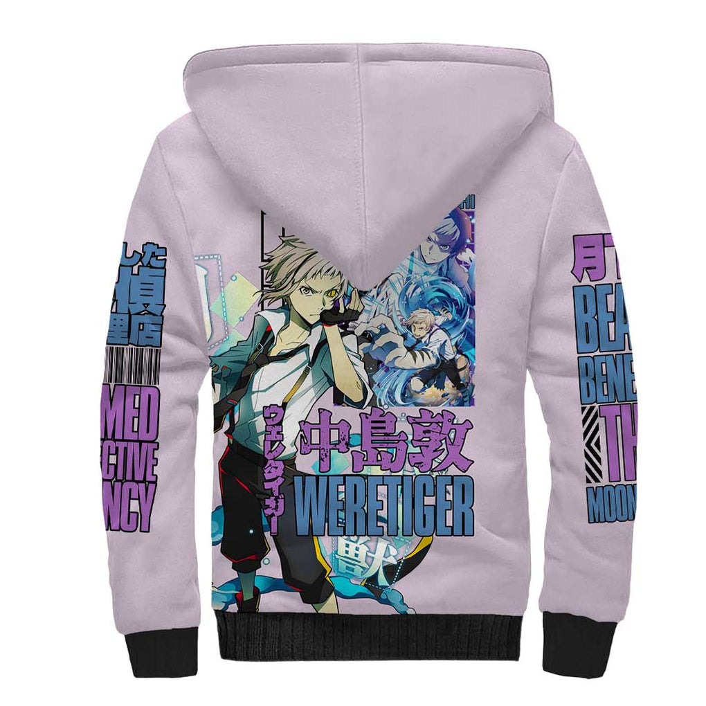 Nakajima Atsushi Bungou Stray Dogs Sherpa Hoodie Anime Style
