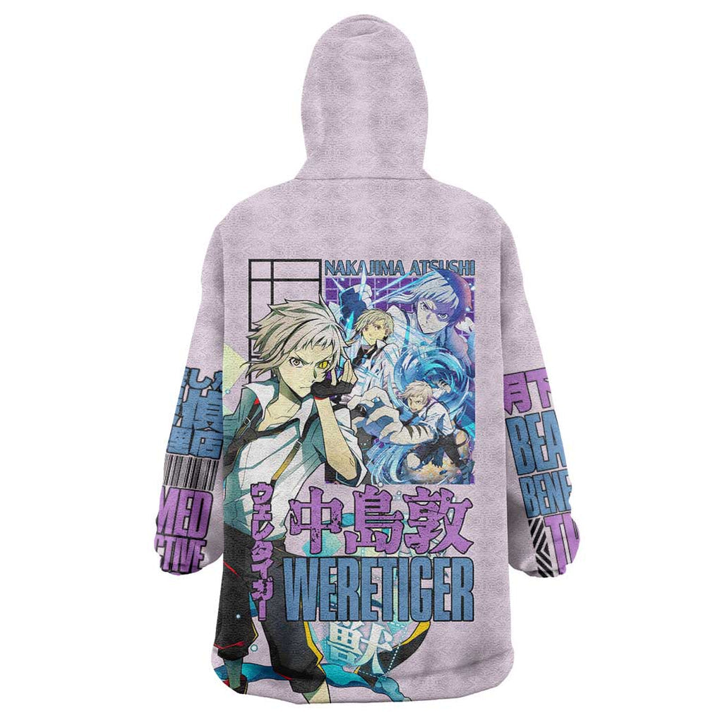 Nakajima Atsushi Bungou Stray Dogs Wearable Blanket Hoodie Anime Style