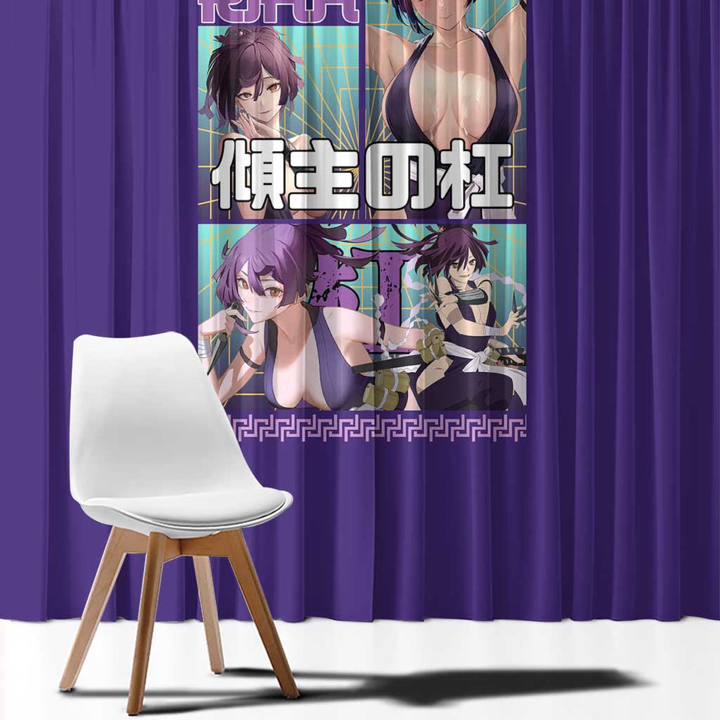 Yuzuriha Hell’s Paradise Window Curtain Anime Style
