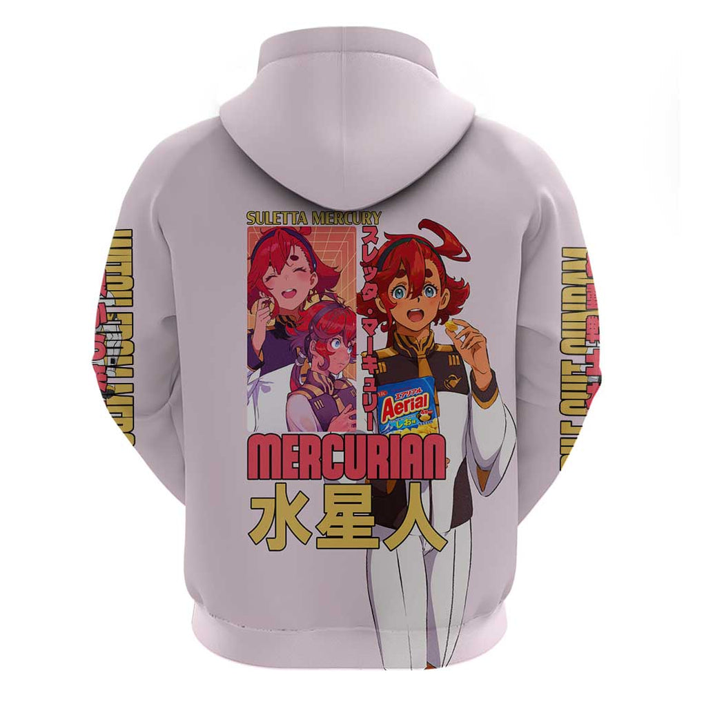 Suletta Mercury Gundam Witch from Mercury Hoodie Anime Style