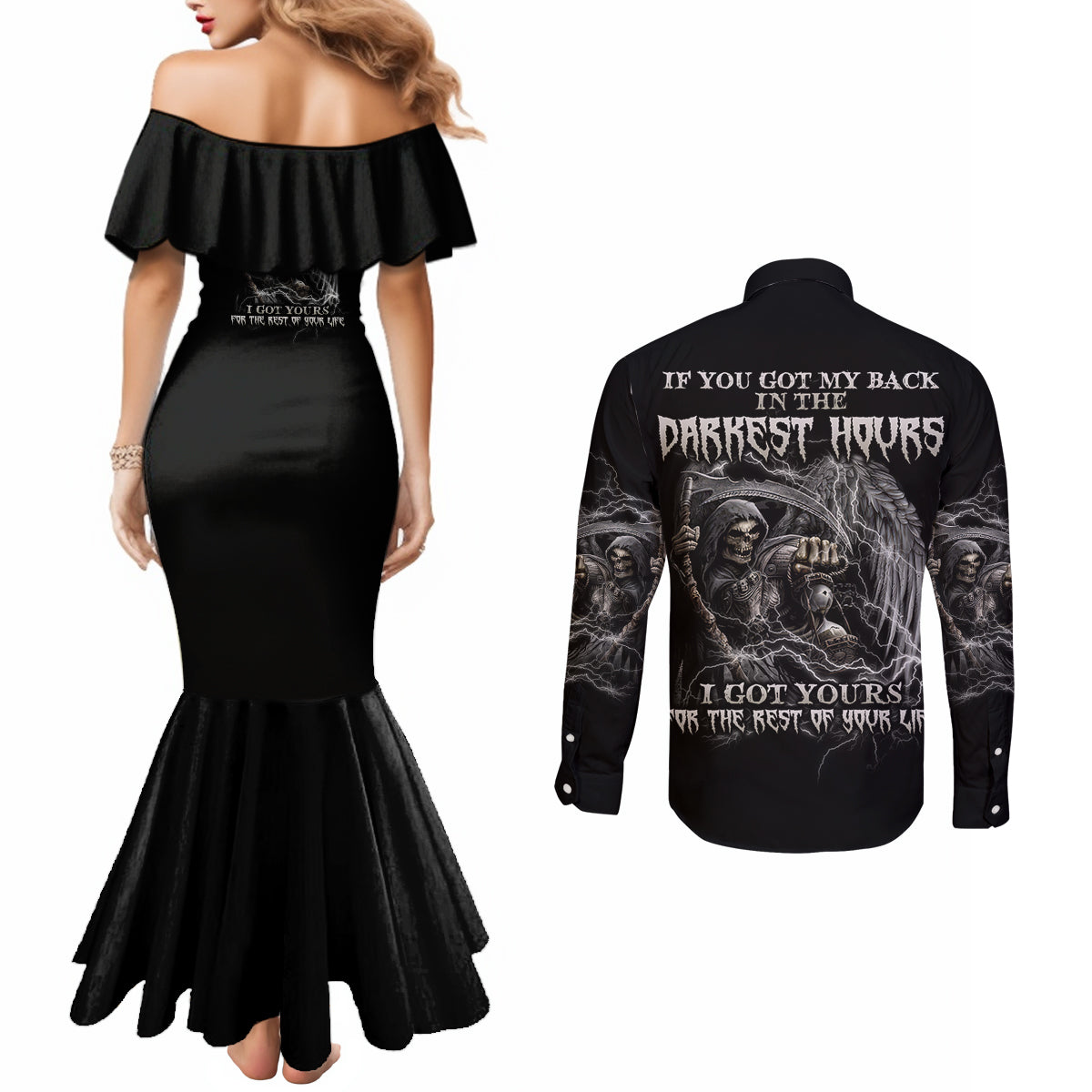 if-you-got-my-back-in-the-darkest-hours-couples-matching-mermaid-dress-and-long-sleeve-button-shirt