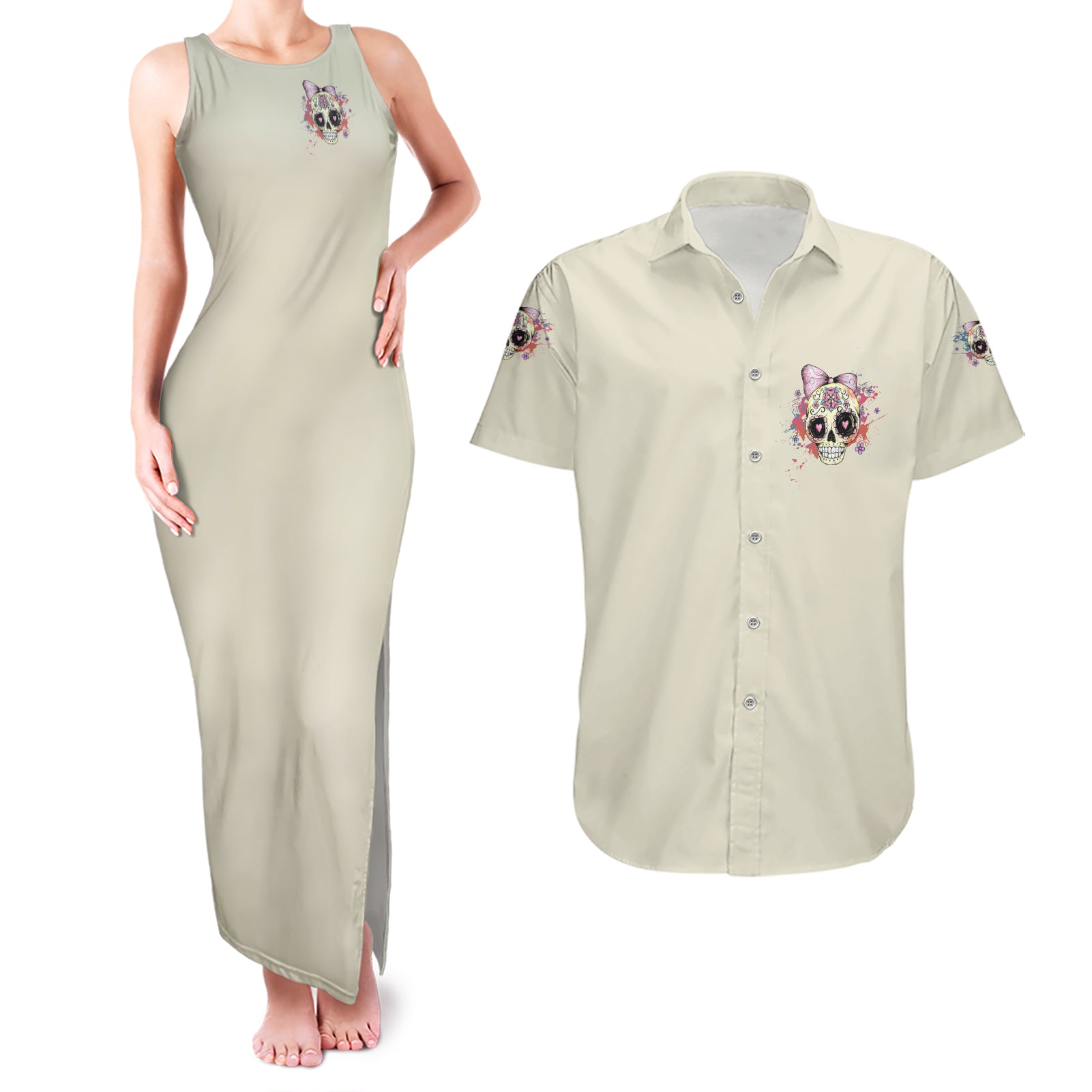i-am-a-sweet-girl-skull-couples-matching-tank-maxi-dress-and-hawaiian-shirt