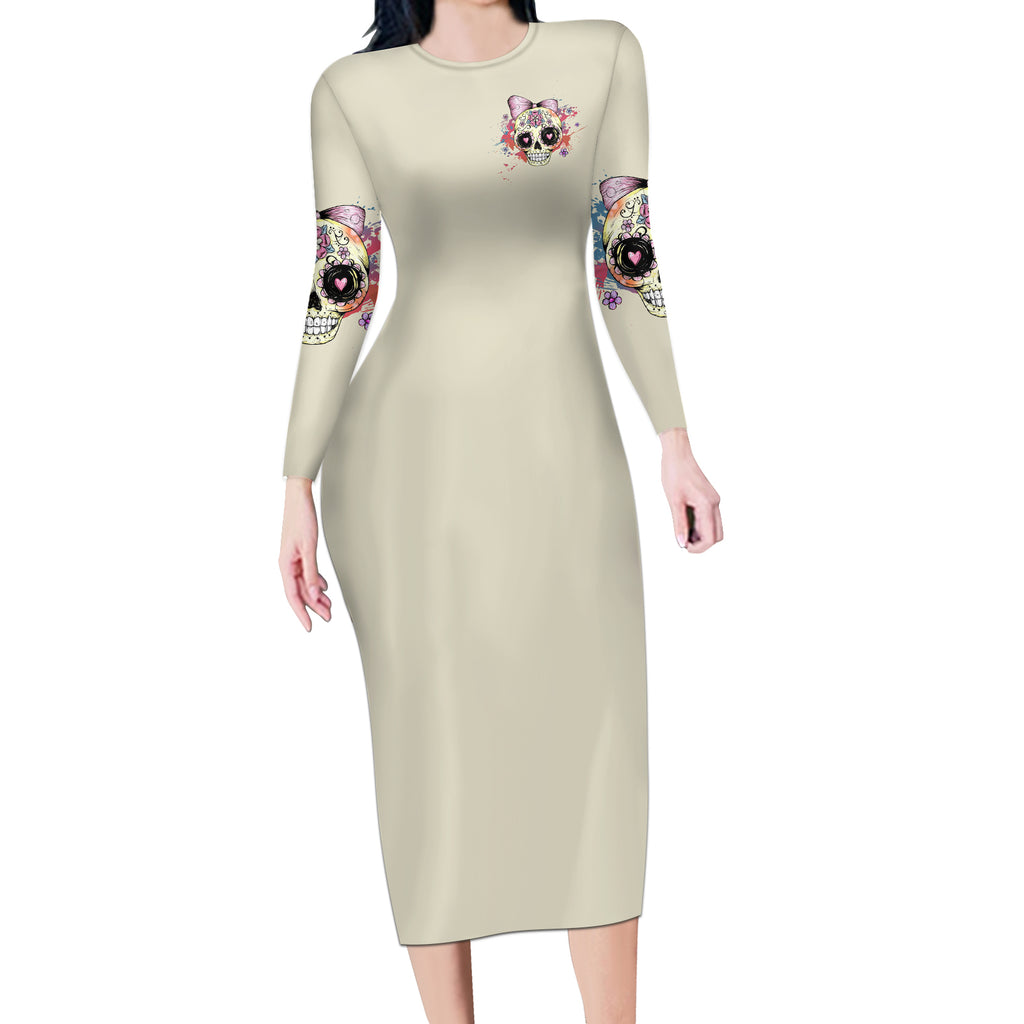 i-am-a-sweet-girl-skull-long-sleeve-bodycon-dress