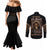 im-never-alone-skull-reaper-couples-matching-mermaid-dress-and-long-sleeve-button-shirt