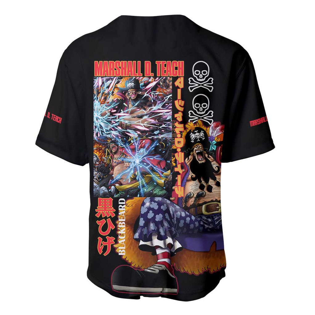 Marshall D. Teach V2 One Piece Baseball Jersey Japan Anime Style
