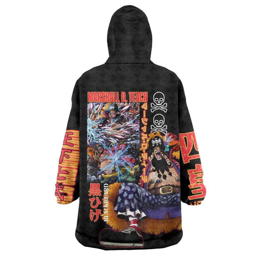 Marshall D. Teach V2 One Piece Wearable Blanket Hoodie Japan Anime Style