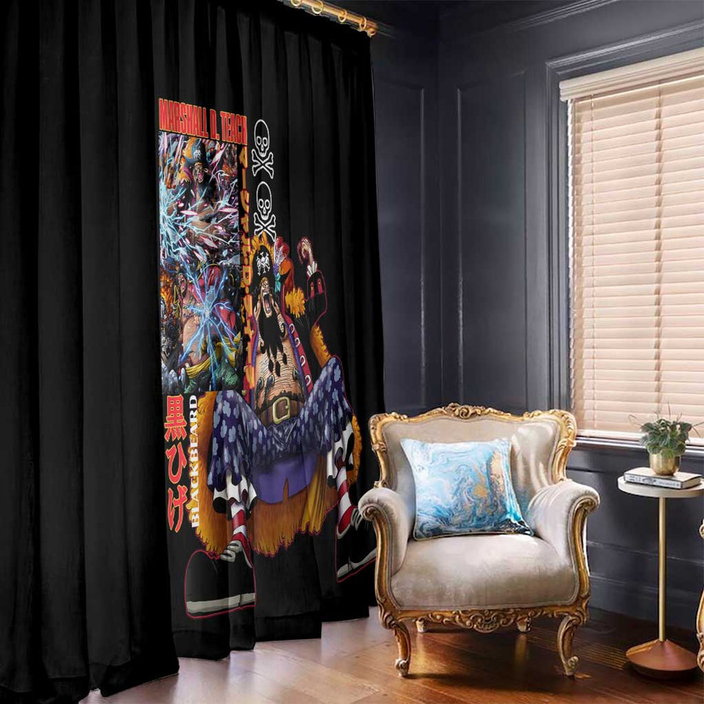 Marshall D. Teach V2 One Piece Window Curtain Japan Anime Style