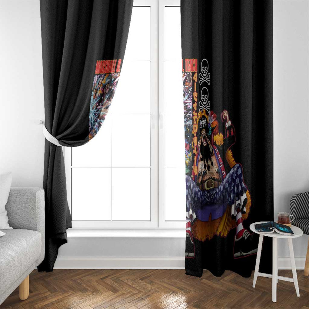 Marshall D. Teach V2 One Piece Window Curtain Japan Anime Style