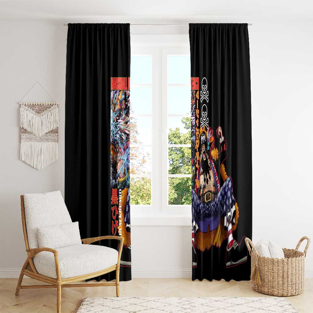 Marshall D. Teach V2 One Piece Window Curtain Japan Anime Style