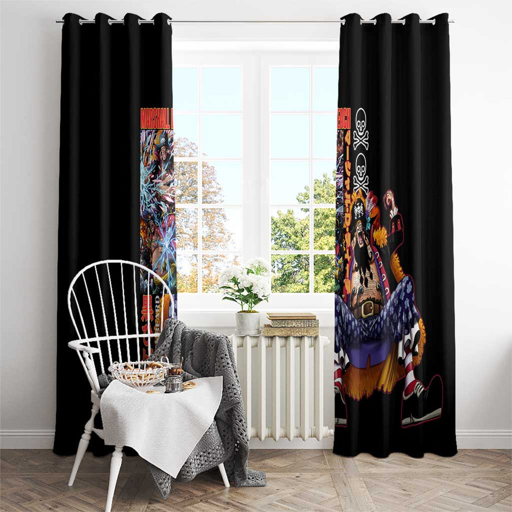 Marshall D. Teach V2 One Piece Window Curtain Japan Anime Style