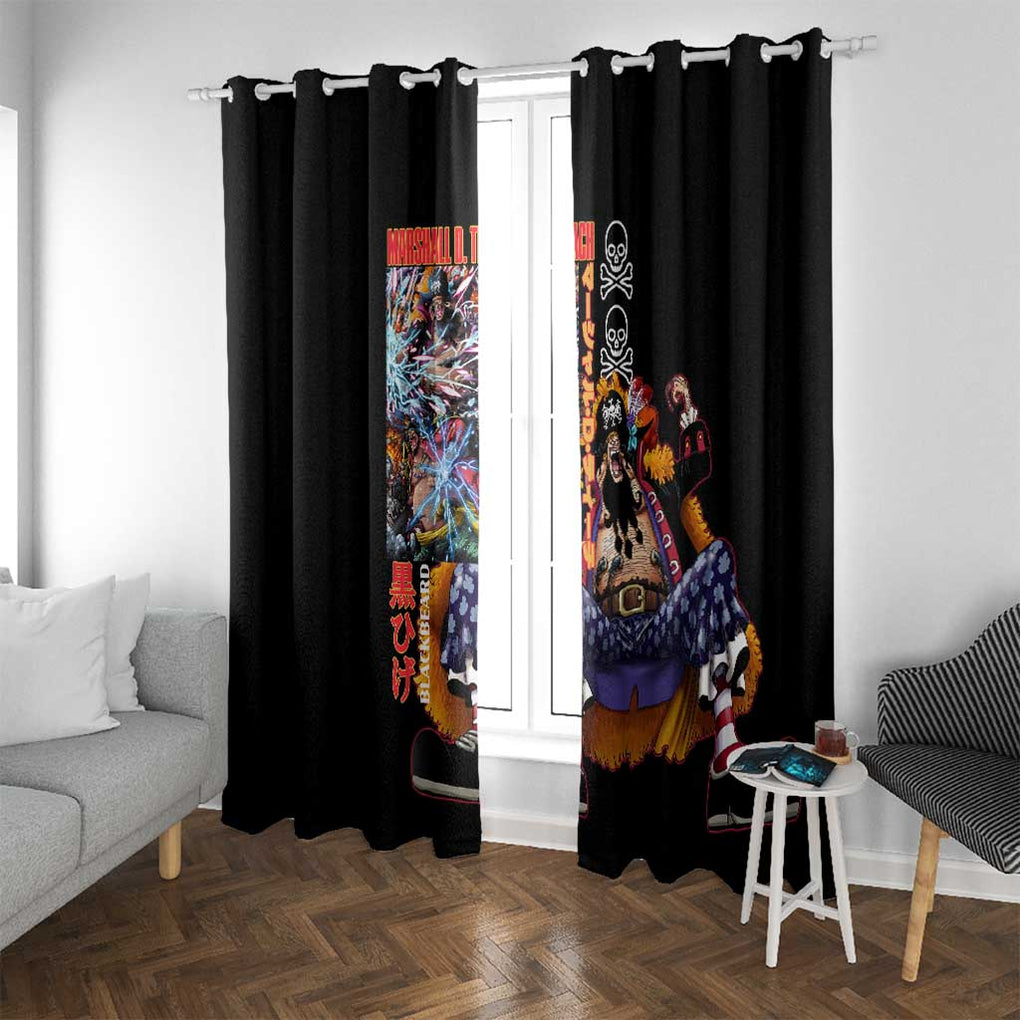 Marshall D. Teach V2 One Piece Window Curtain Japan Anime Style