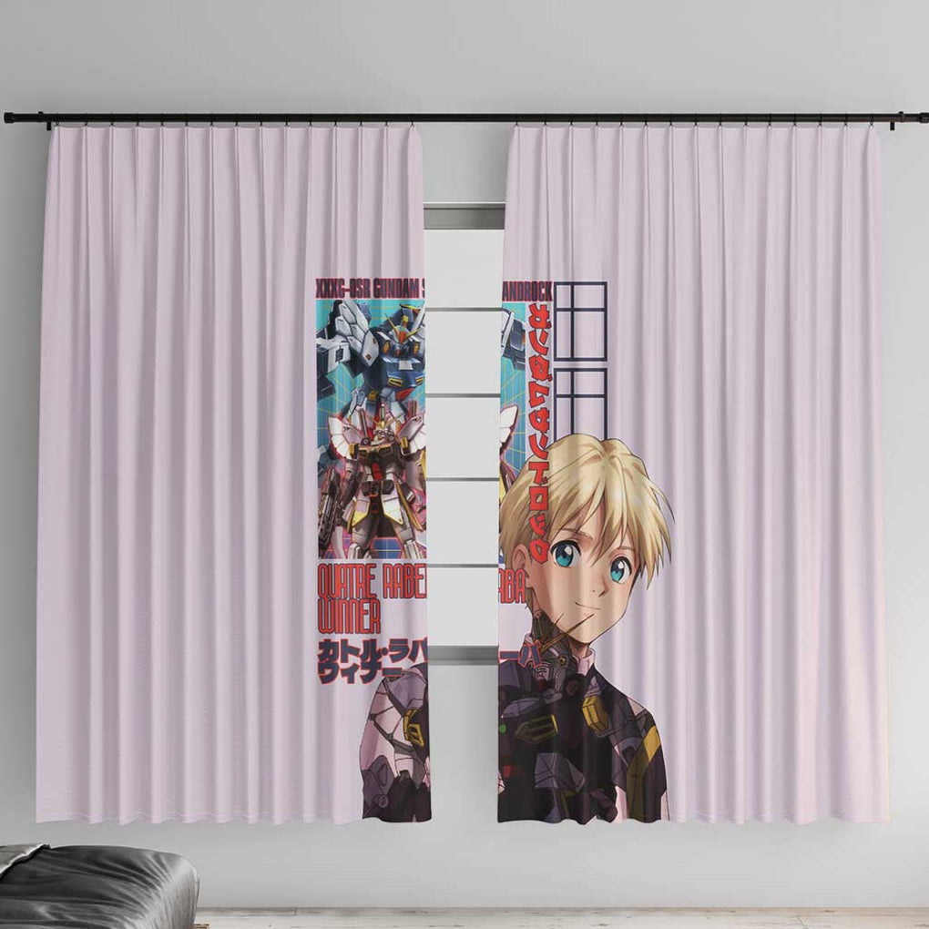 Sandrock x Quatre Raberba Winner Gundam Wing Endless Window Curtain Japan Anime Style