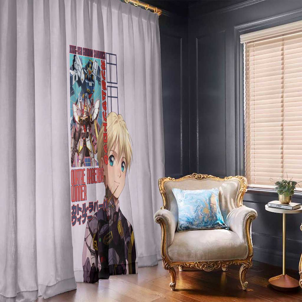 Sandrock x Quatre Raberba Winner Gundam Wing Endless Window Curtain Japan Anime Style