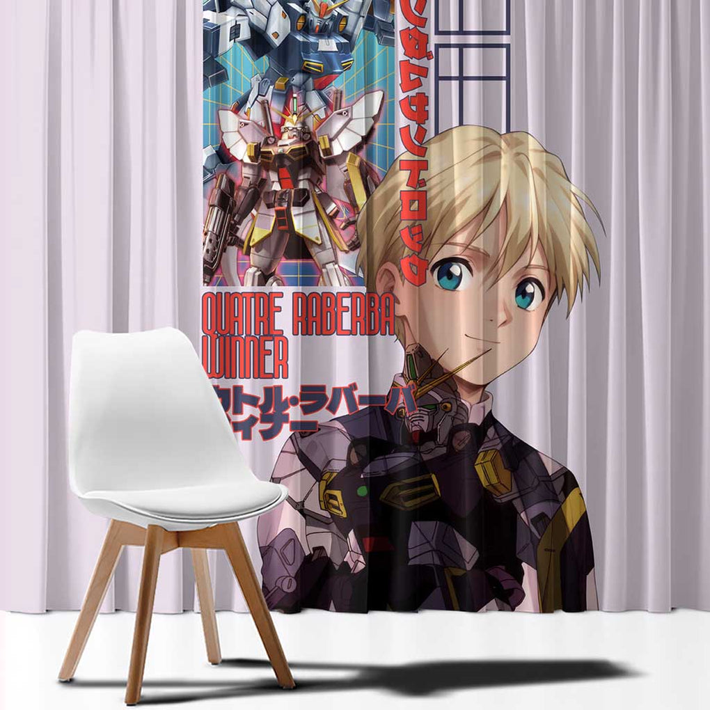 Sandrock x Quatre Raberba Winner Gundam Wing Endless Window Curtain Japan Anime Style