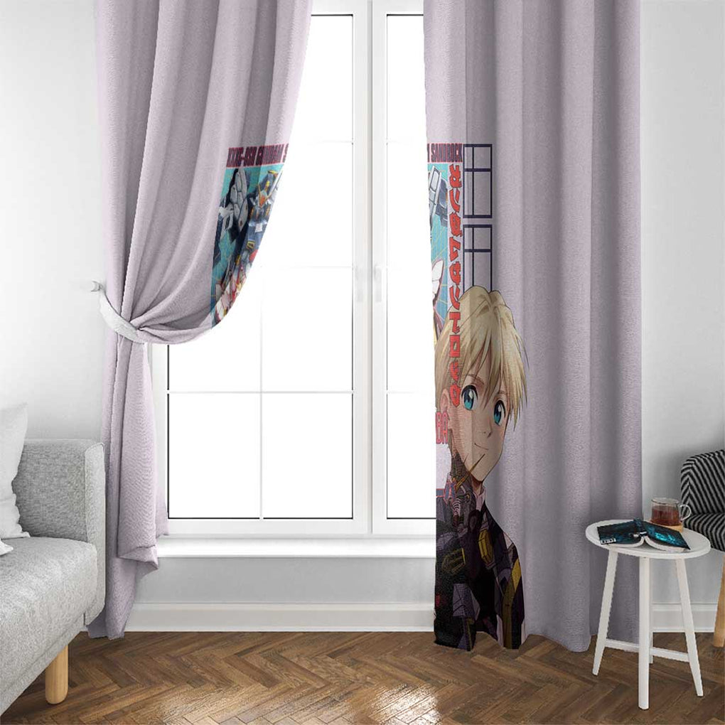 Sandrock x Quatre Raberba Winner Gundam Wing Endless Window Curtain Japan Anime Style