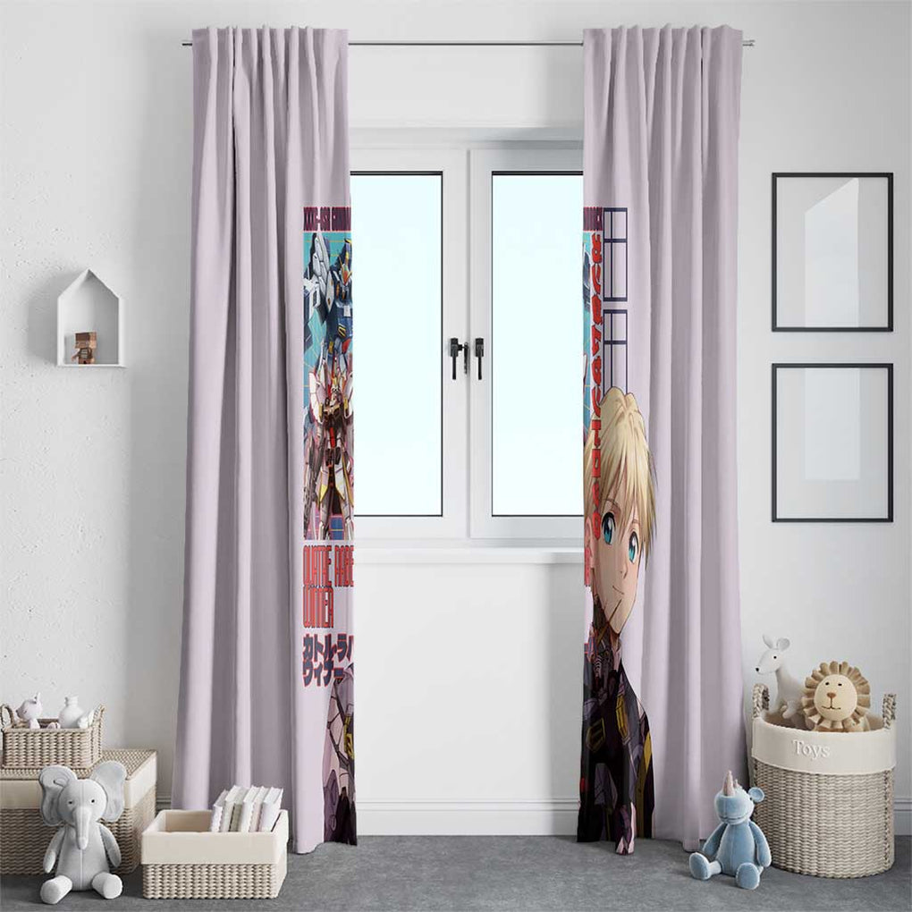 Sandrock x Quatre Raberba Winner Gundam Wing Endless Window Curtain Japan Anime Style