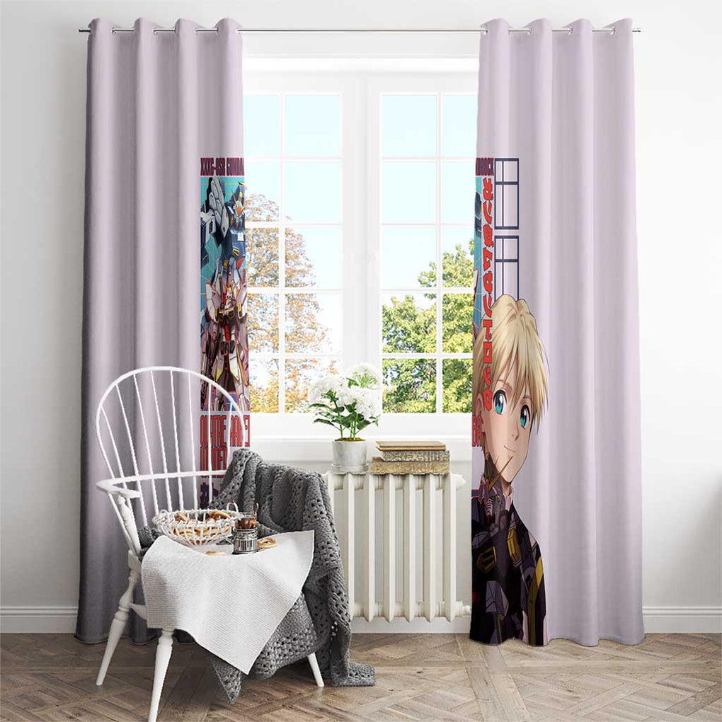 Sandrock x Quatre Raberba Winner Gundam Wing Endless Window Curtain Japan Anime Style