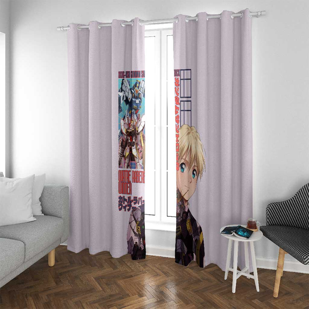 Sandrock x Quatre Raberba Winner Gundam Wing Endless Window Curtain Japan Anime Style