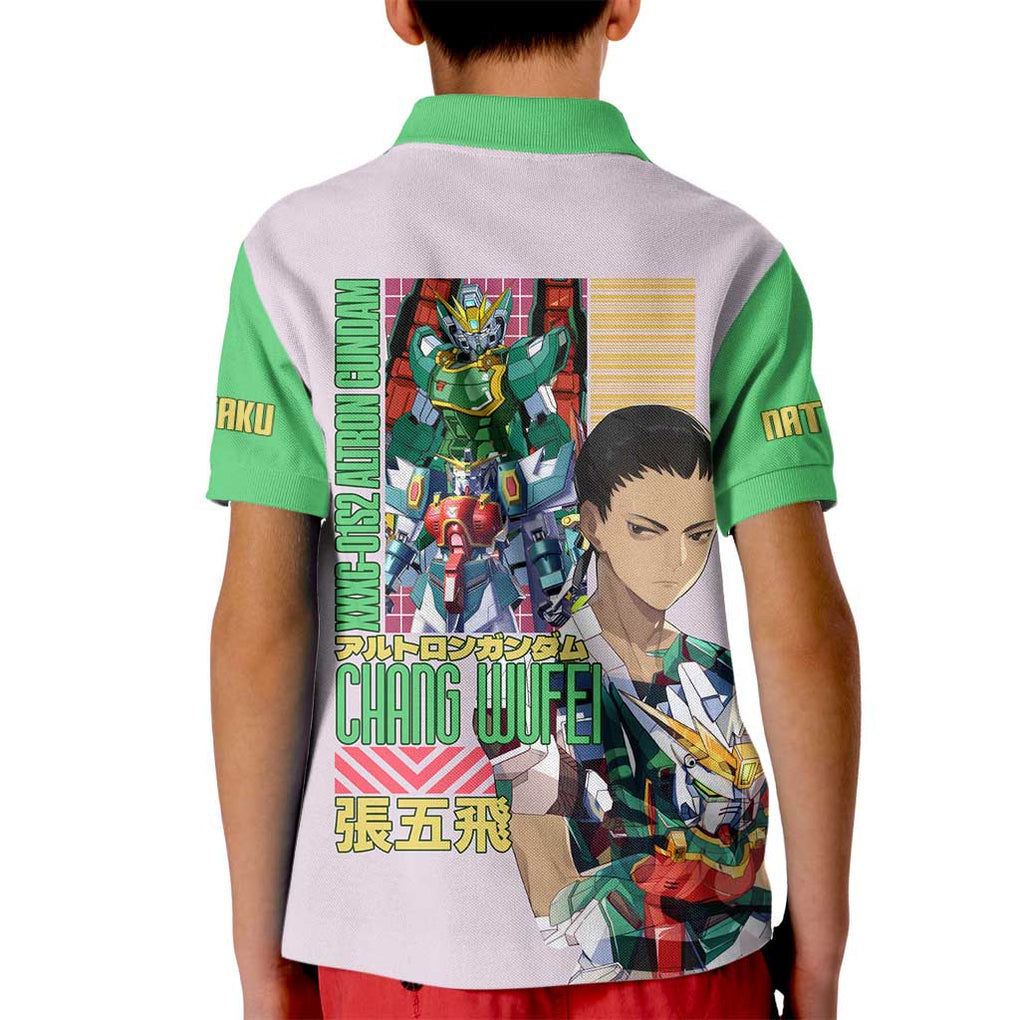 Nataku x Chang Wufei Gundam Wing Endless Waltz Kid Polo Shirt Japan Anime Style