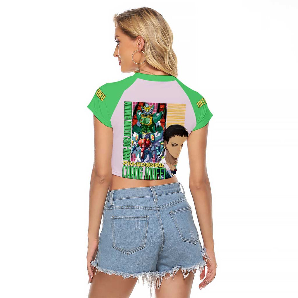Nataku x Chang Wufei Gundam Wing Endless Waltz Raglan Cropped T Shirt Japan Anime Style