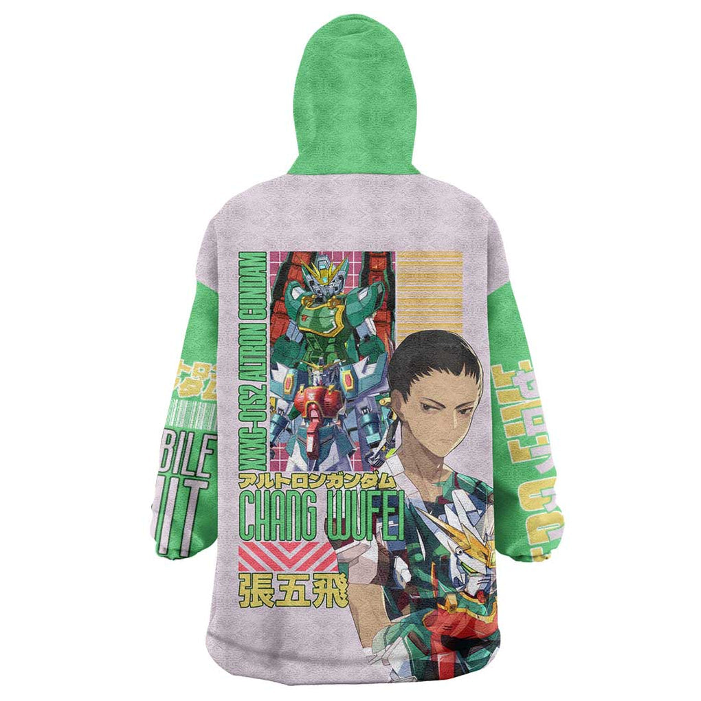 Nataku x Chang Wufei Gundam Wing Endless Waltz Wearable Blanket Hoodie Japan Anime Style