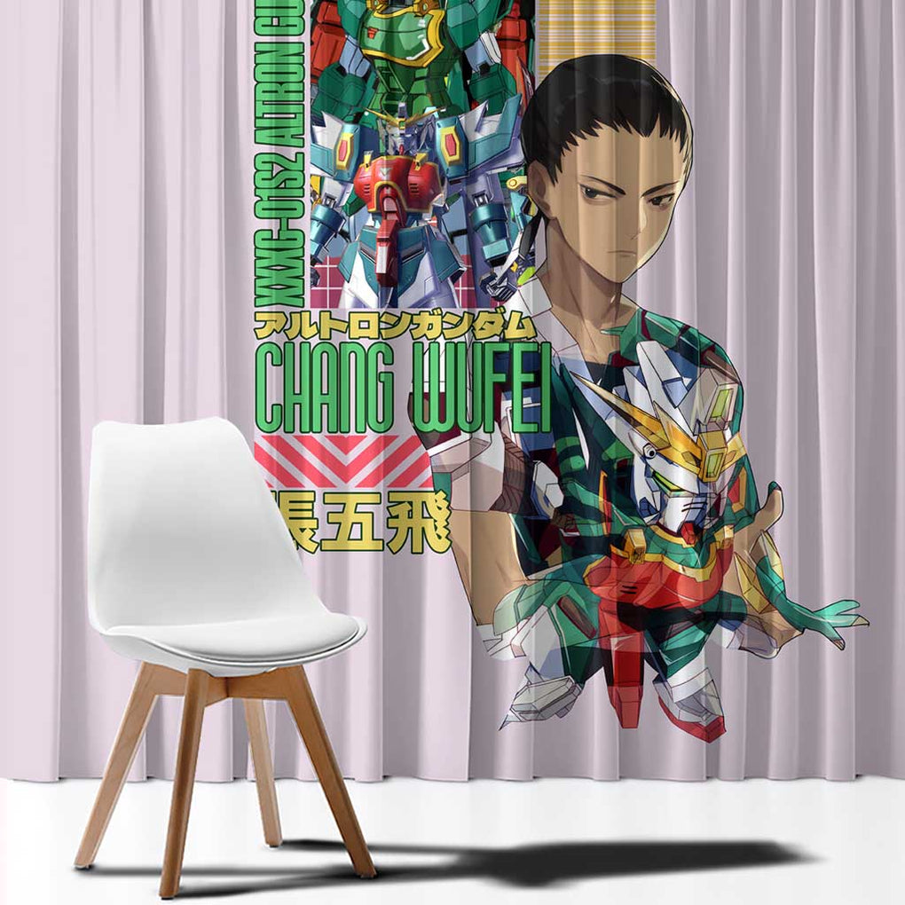 Nataku x Chang Wufei Gundam Wing Endless Waltz Window Curtain Japan Anime Style