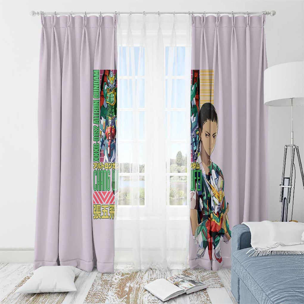 Nataku x Chang Wufei Gundam Wing Endless Waltz Window Curtain Japan Anime Style