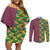 Tomioka Giyuu Couples Matching Off Shoulder Short Dress and Long Sleeve Button Shirt
